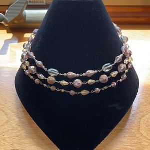 Triple layered choker necklace